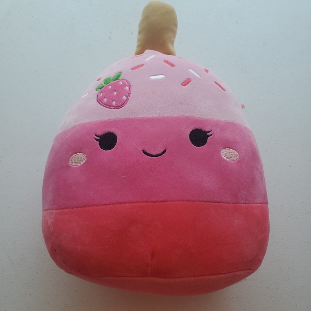 Squishmallows 11" Pama the‎ Pink Strawberry Cake Pop Plush Toy